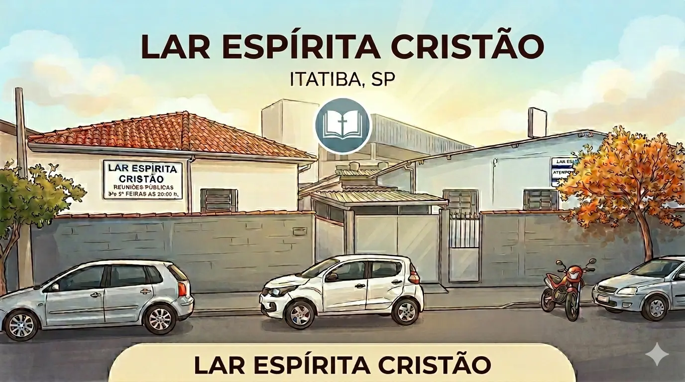 Desenho estilizado da fachada do Lar Espírita Cristão